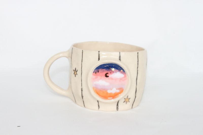 'a window view' mug