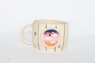 'a window view' mug