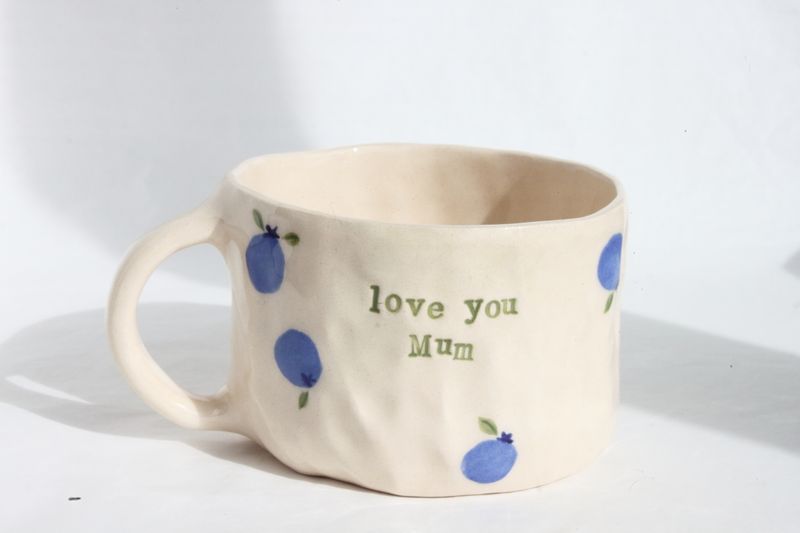 'Love you Mum' Mug - Blueberries