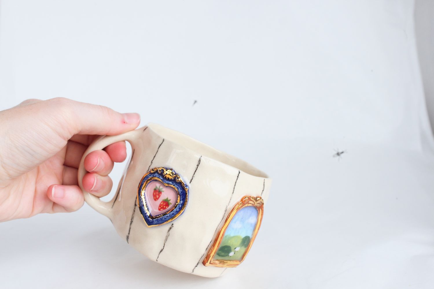 Gallery Mug - Tulips, sheep, stary night &amp; strawberries