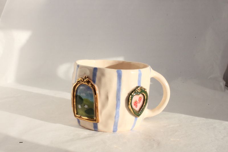 Gallery Mug - blue stripes