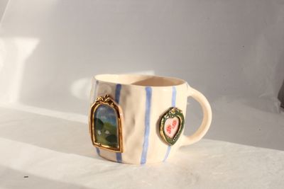 Gallery Mug - blue stripes