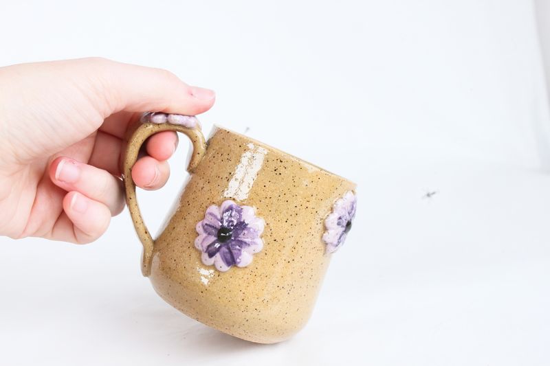 Purple Flower Mug