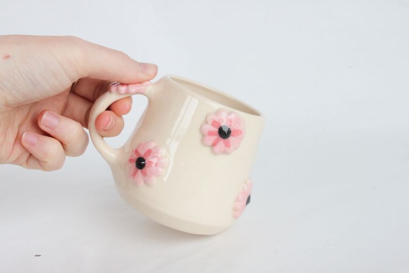 Pink Flower Mug