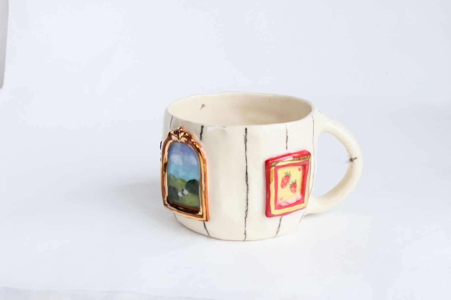 Gallery Mug - Sheep, strawberries, Stary night &amp; tulip