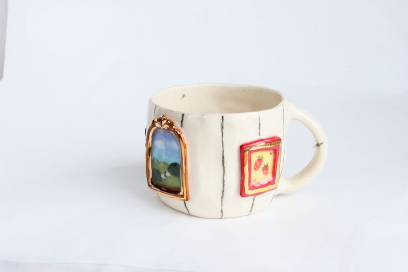 Gallery Mug - Sheep, strawberries, Stary night &amp; tulip