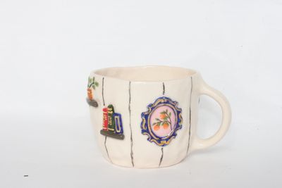 Gallery Mug - plant and bookshelves