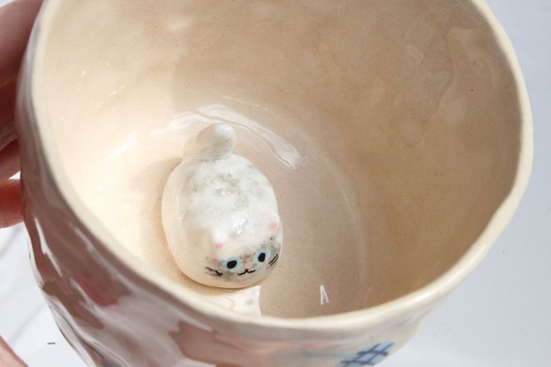 Kitty cat mug - Persian loaf cat