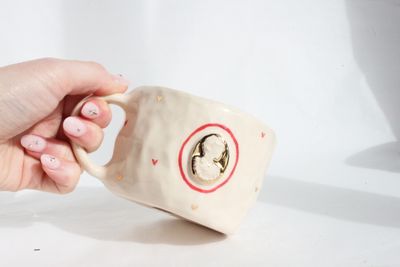 Gold and red Cameo Mug