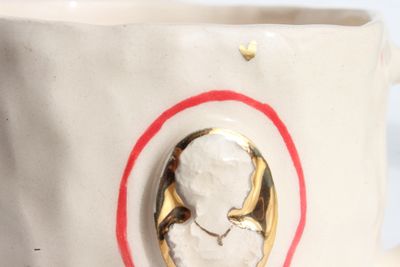 Gold and red Cameo Mug