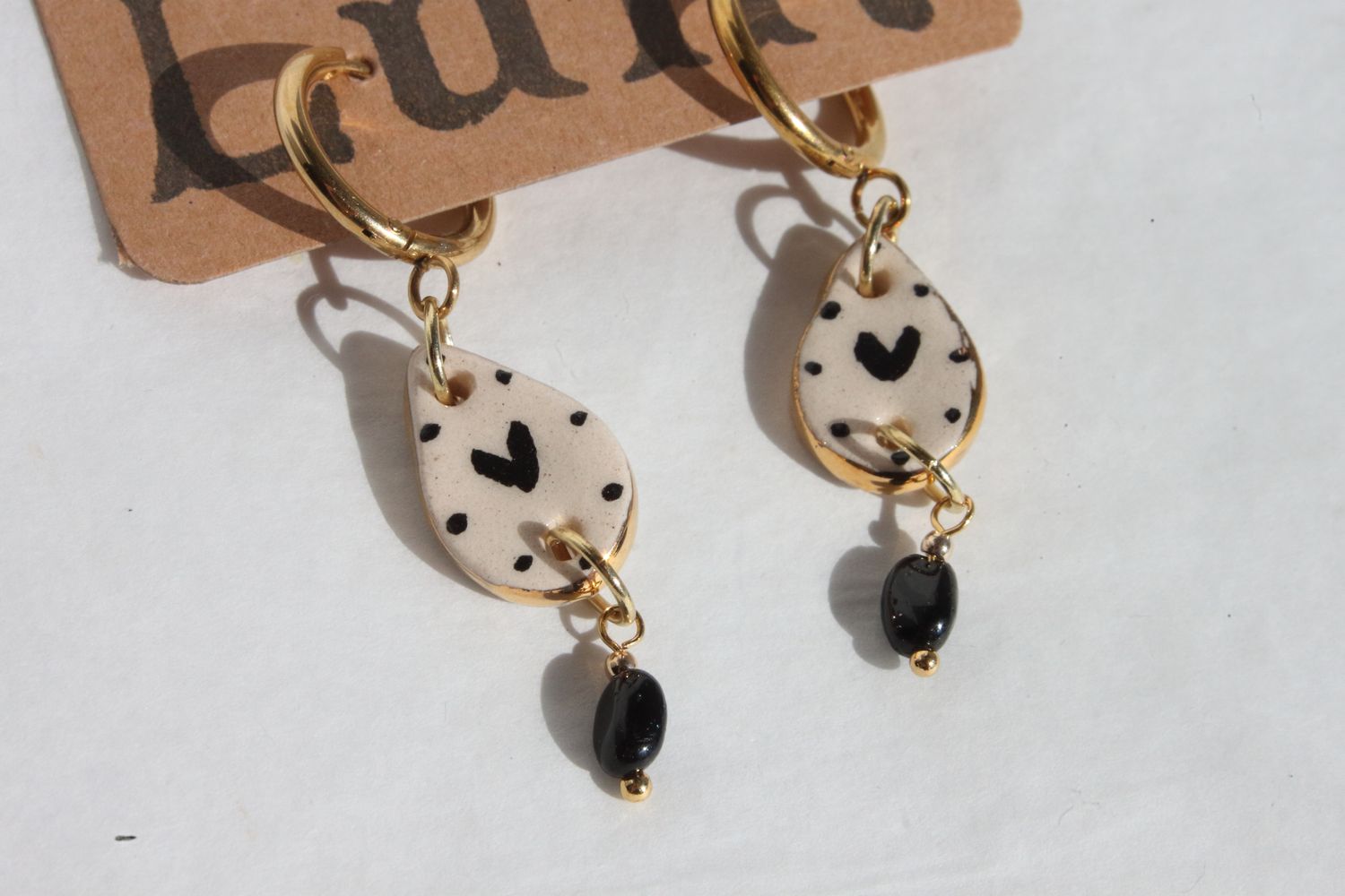Black Heart Earrings