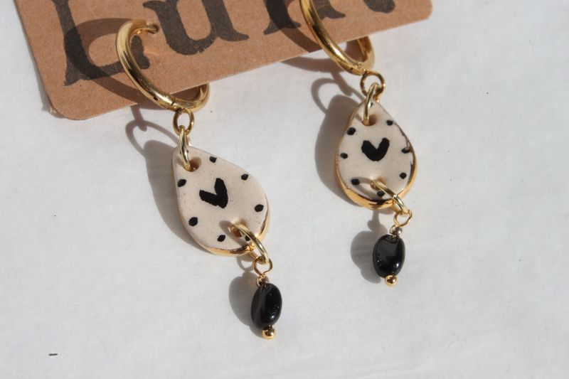 Black Heart Earrings