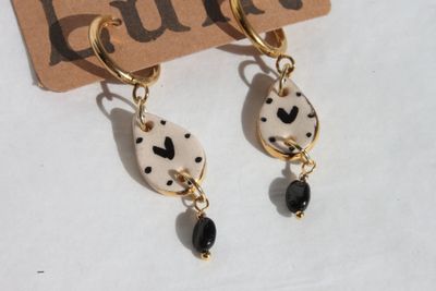 Black Heart Earrings