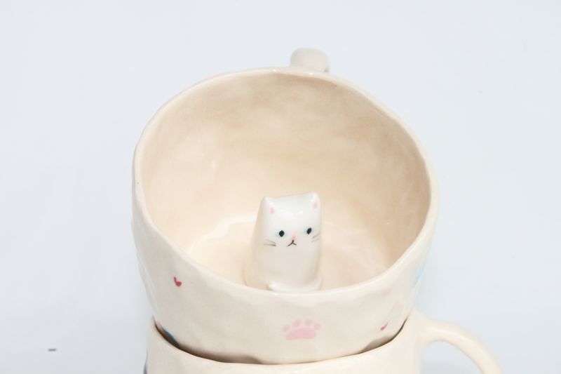 Kitty Cat Mug - White cat