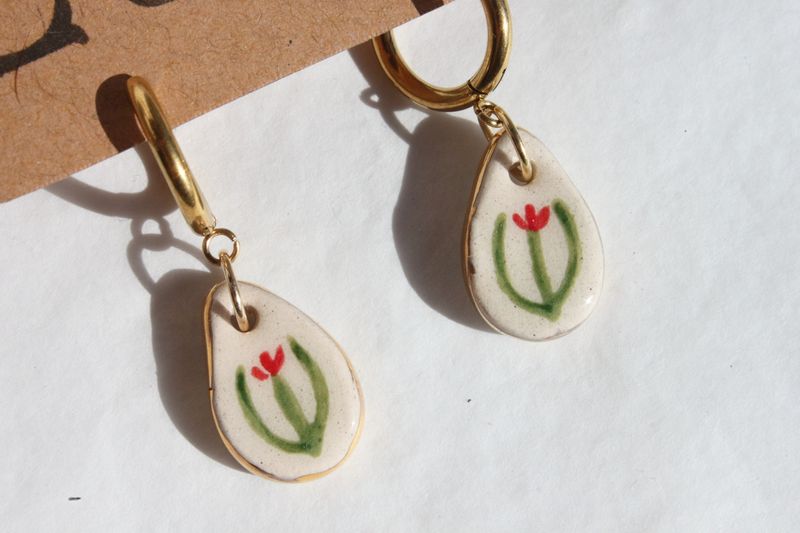Tulip Teardrop Earrings