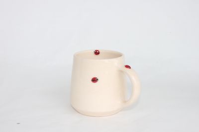 Ladybug Mug wheelthrown