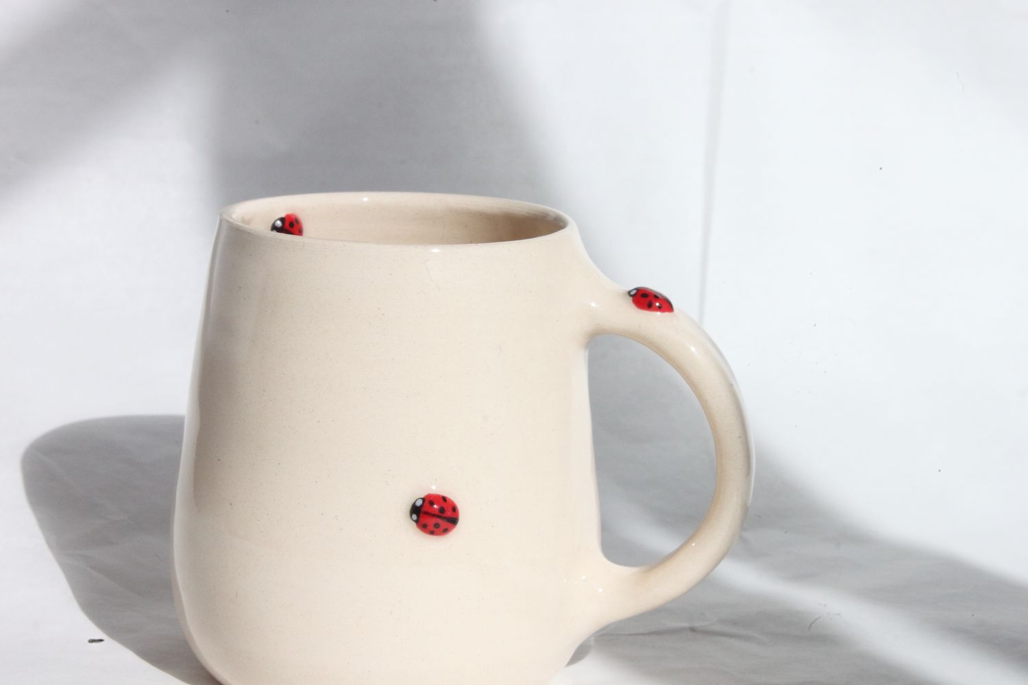 Ladybug Mug wheelthrown
