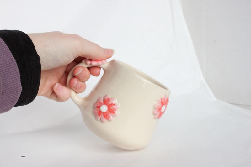 Pink Flower Mug