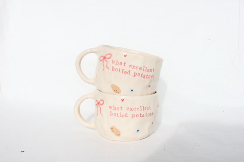 'what excellent boiled potatoes' mug