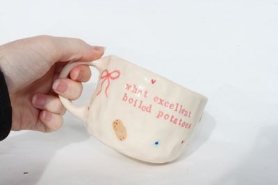 'what excellent boiled potatoes' mug