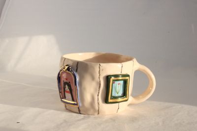 Gallery Mug - Sheep, strawberries, cat &amp; tulip