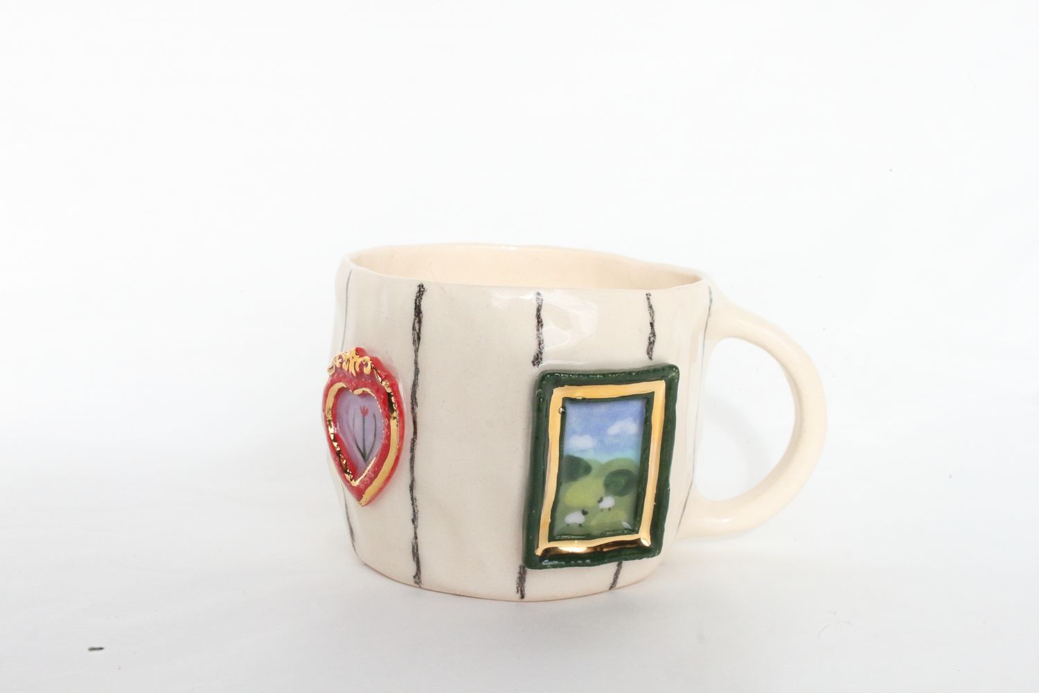 Gallery Mug - Cat, Goose, Tulip, Sheep