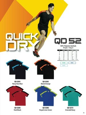 QD52 Quickdry V Neck
