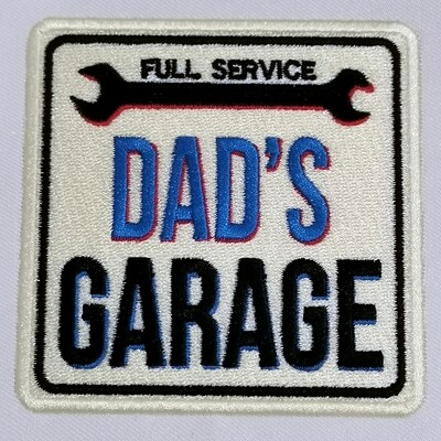 Dad's garage logo embroidery design 1