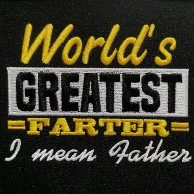 World's greatest father embroidery design