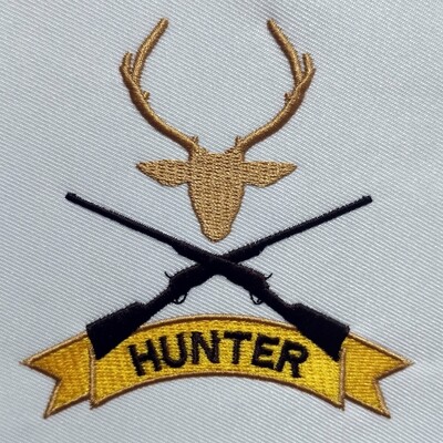 Deer Hunter Logo embroidery design