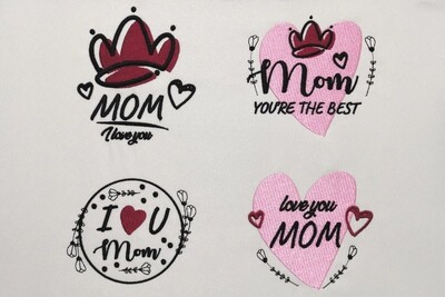 Mother's Day embroidery designs bundle