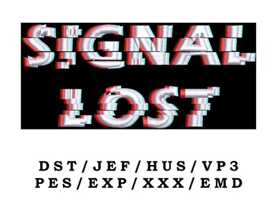 SIGNAL LOST Monogram with glitch effect
