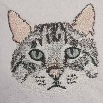 Tabby Cat embroidery file