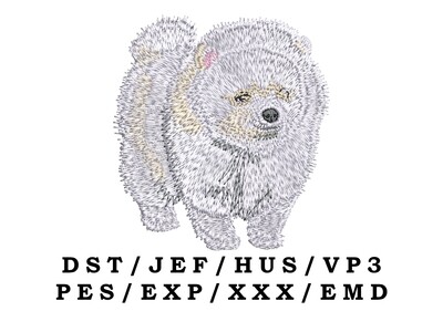 Pomeranian 4 embroidery file Dog Art Realistic Dog