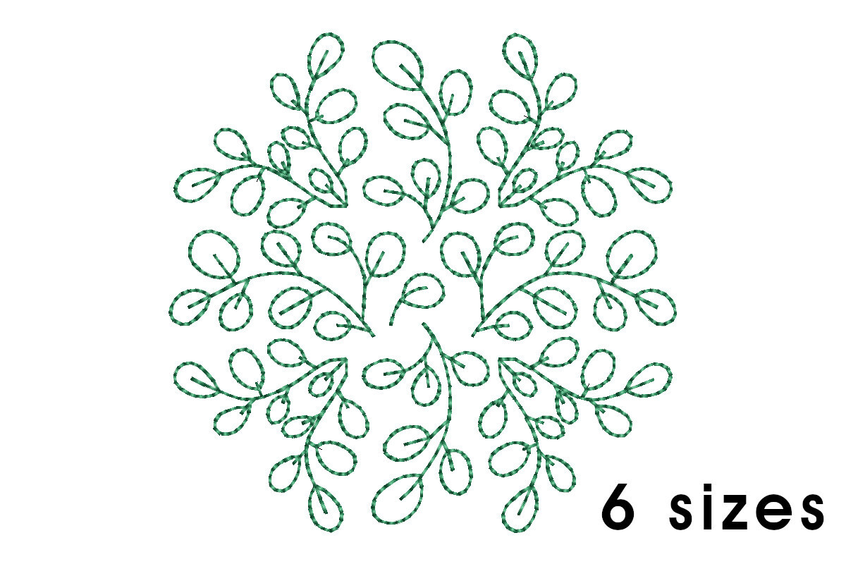 Mandala pattern embroidery design - redwork embroidery, intricate, geometric, centered, vibrant balanced, transformative, repeated pattern