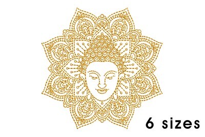 Buddha Mandala pattern embroidery design - Serene embroidery Spiritual embroidery Intricate embroidery Meditative embroidery Symbolic