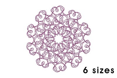 Mandala pattern embroidery design - redwork embroidery, intricate, geometric, centered, vibrant balanced, transformative, repeated pattern