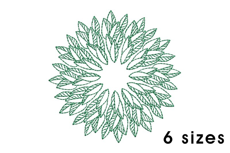 Mandala pattern embroidery design - redwork embroidery, intricate, geometric, centered, vibrant balanced, transformative, repeated pattern