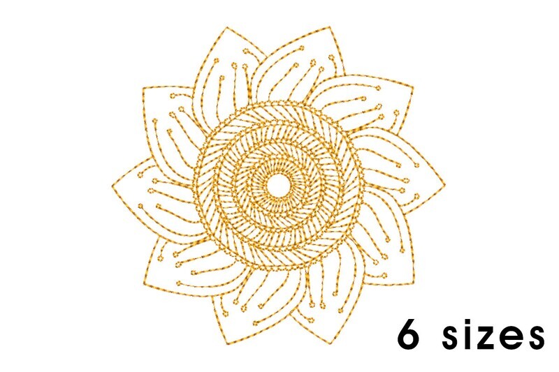 Mandala pattern embroidery design - redwork embroidery, intricate, geometric, centered, vibrant balanced, transformative, repeated pattern