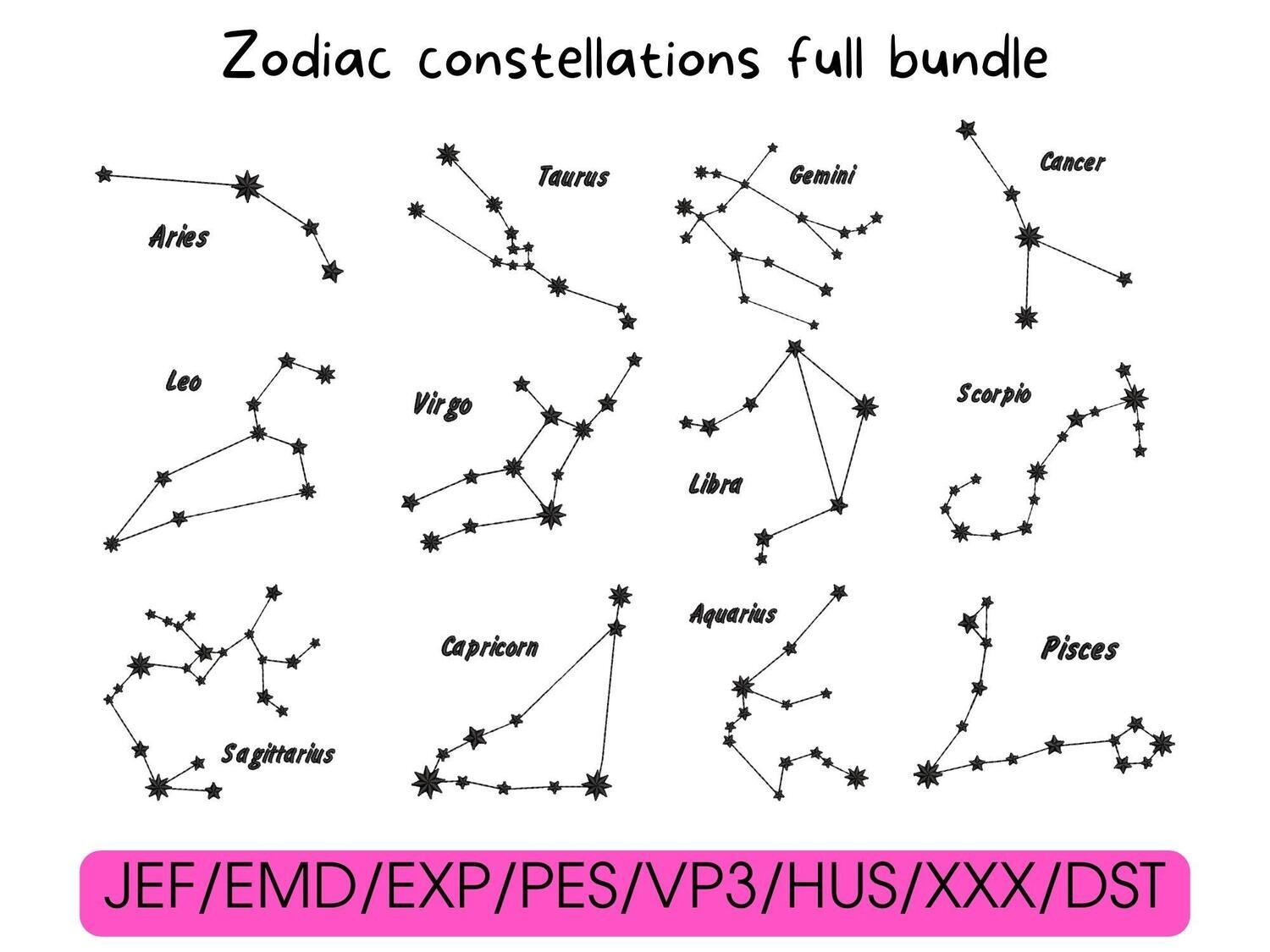 Zodiac Constellation bundle set