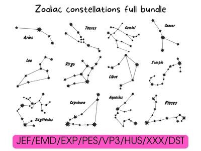 Zodiac Constellation bundle set