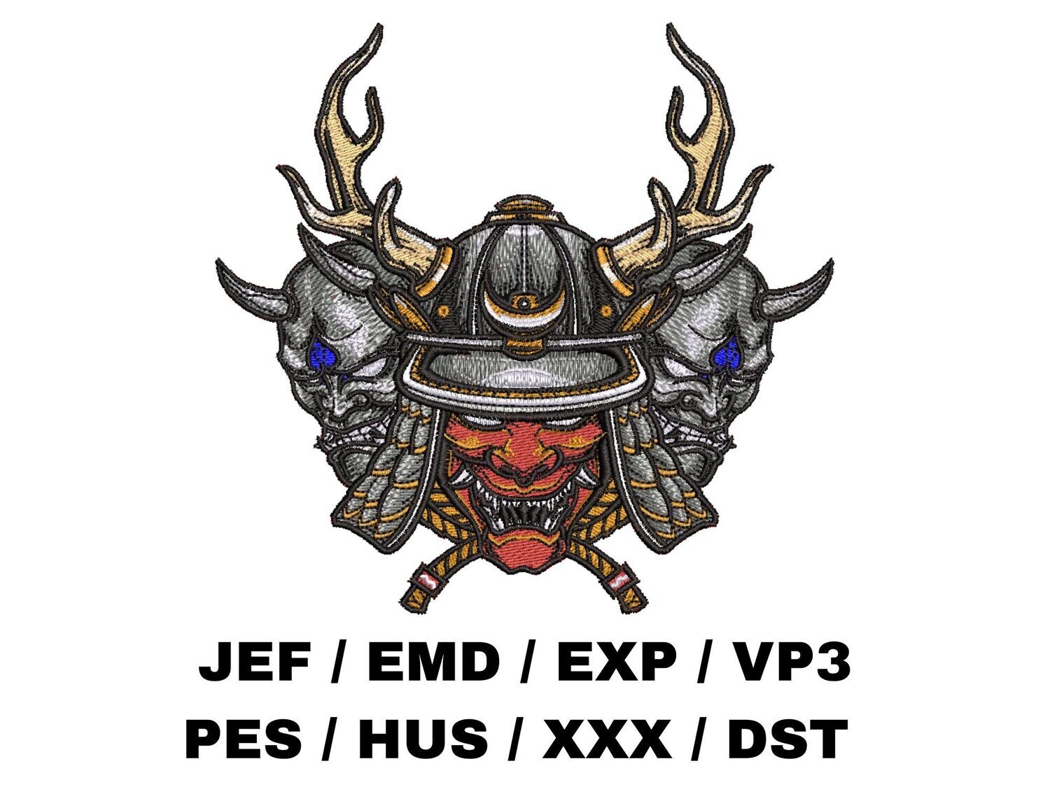 Samurai Helmet with Oni Masks