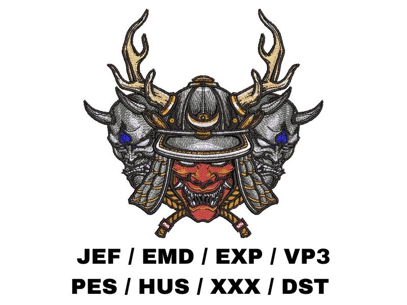 Samurai Helmet with Oni Masks