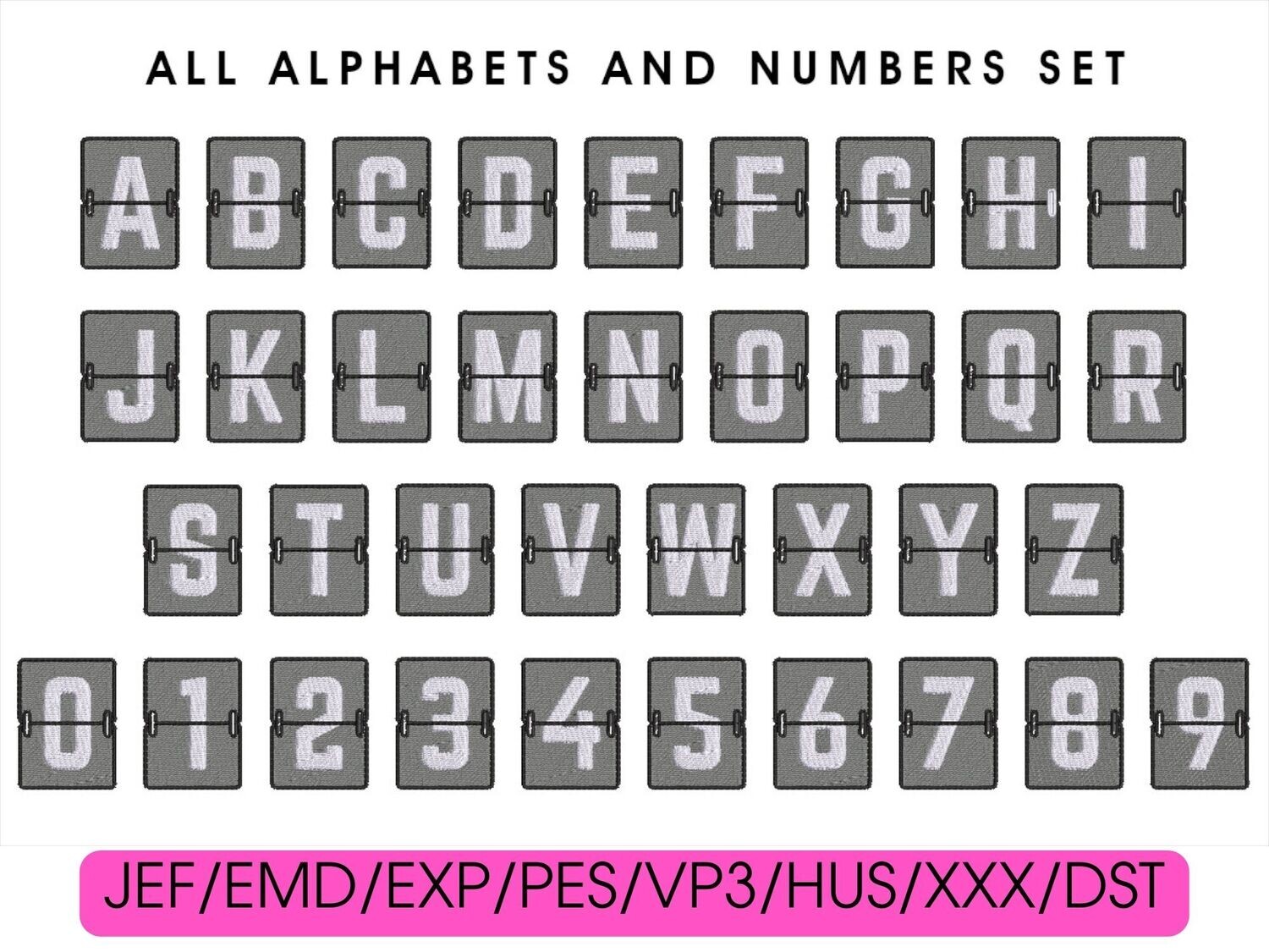 Mechanical Flip Board, Split Flap Alphanumeric Bundle