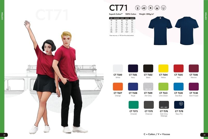 CT71 Cotton Round Neck