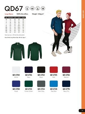 QD67 Quickdry Polo Long Sleeve