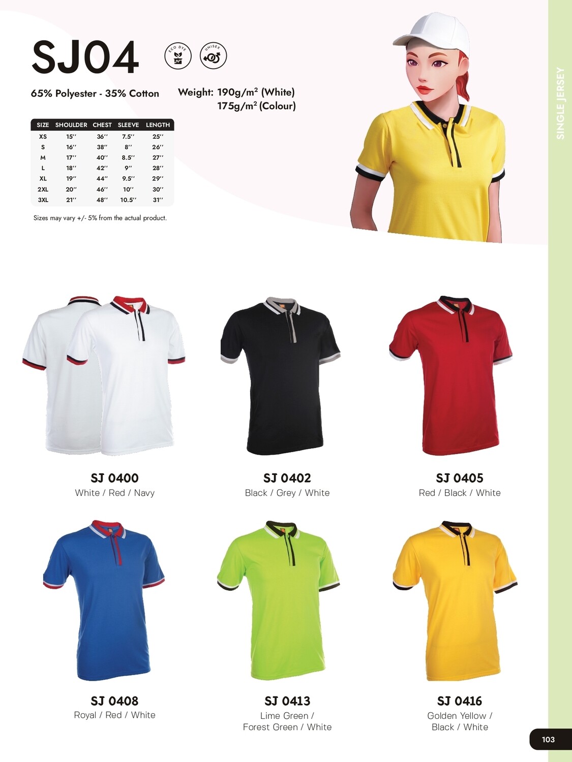 SJ04 Polycotton Polo shirt