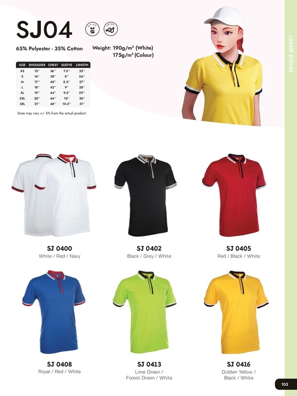 SJ04 Polycotton Polo shirt