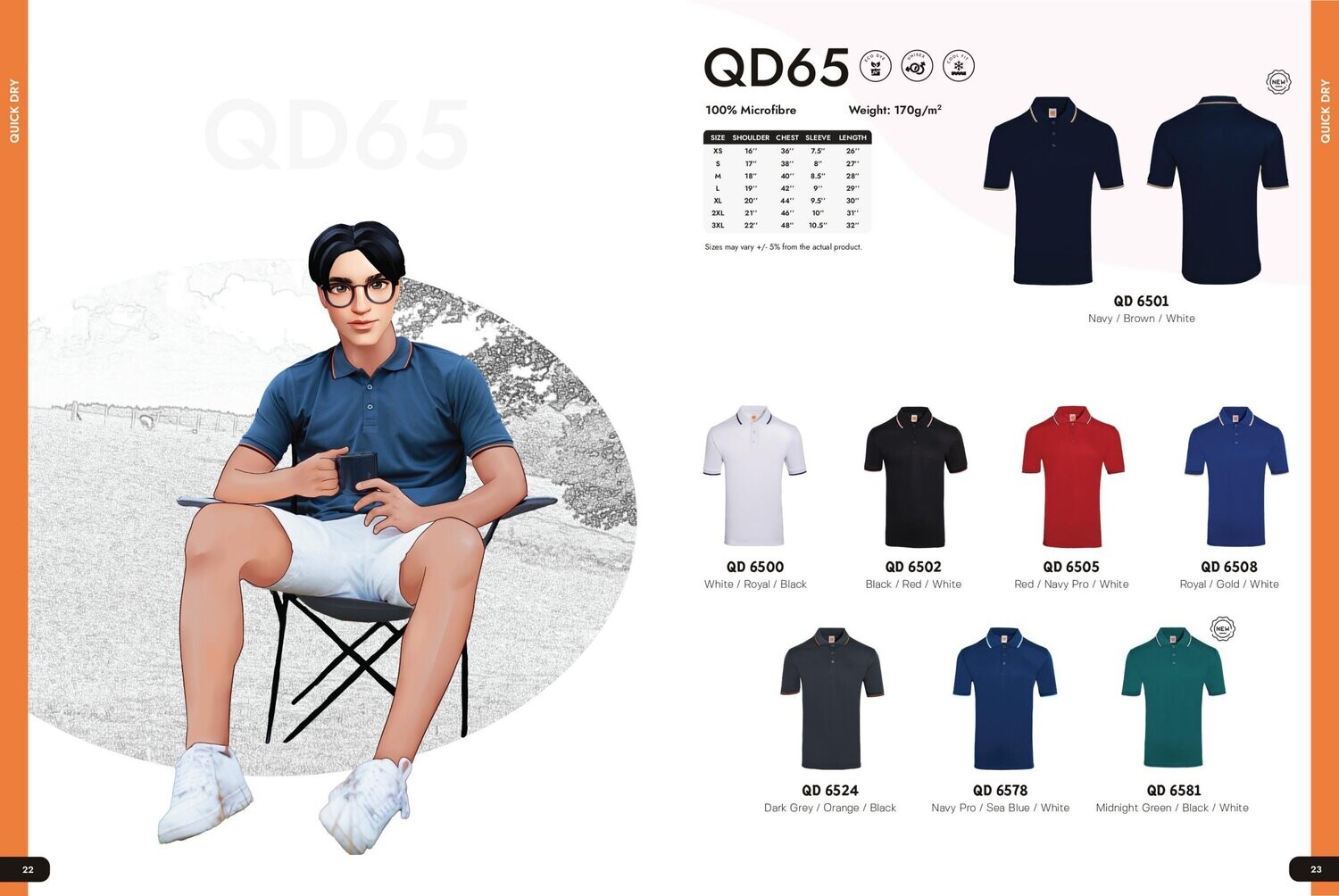 QD65 Quickdry Polo