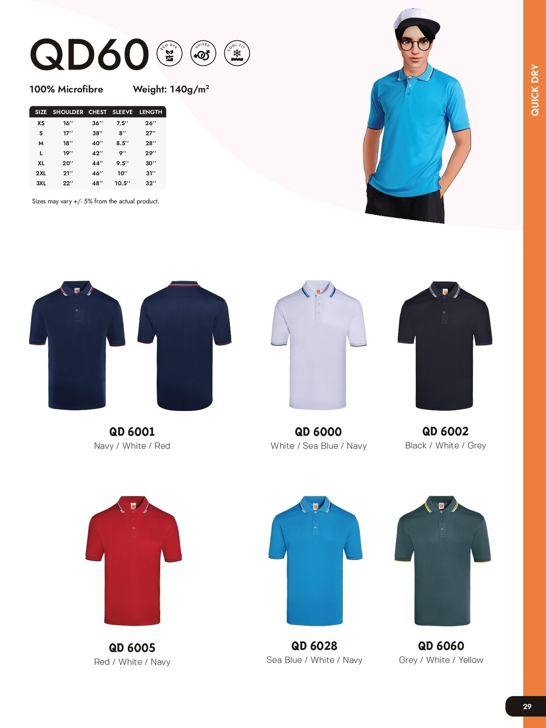 QD60 Quickdry Polo